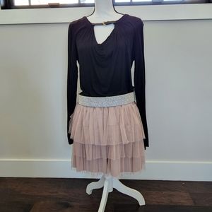 WHBM Crystal Metallic Wide Stretch Belt